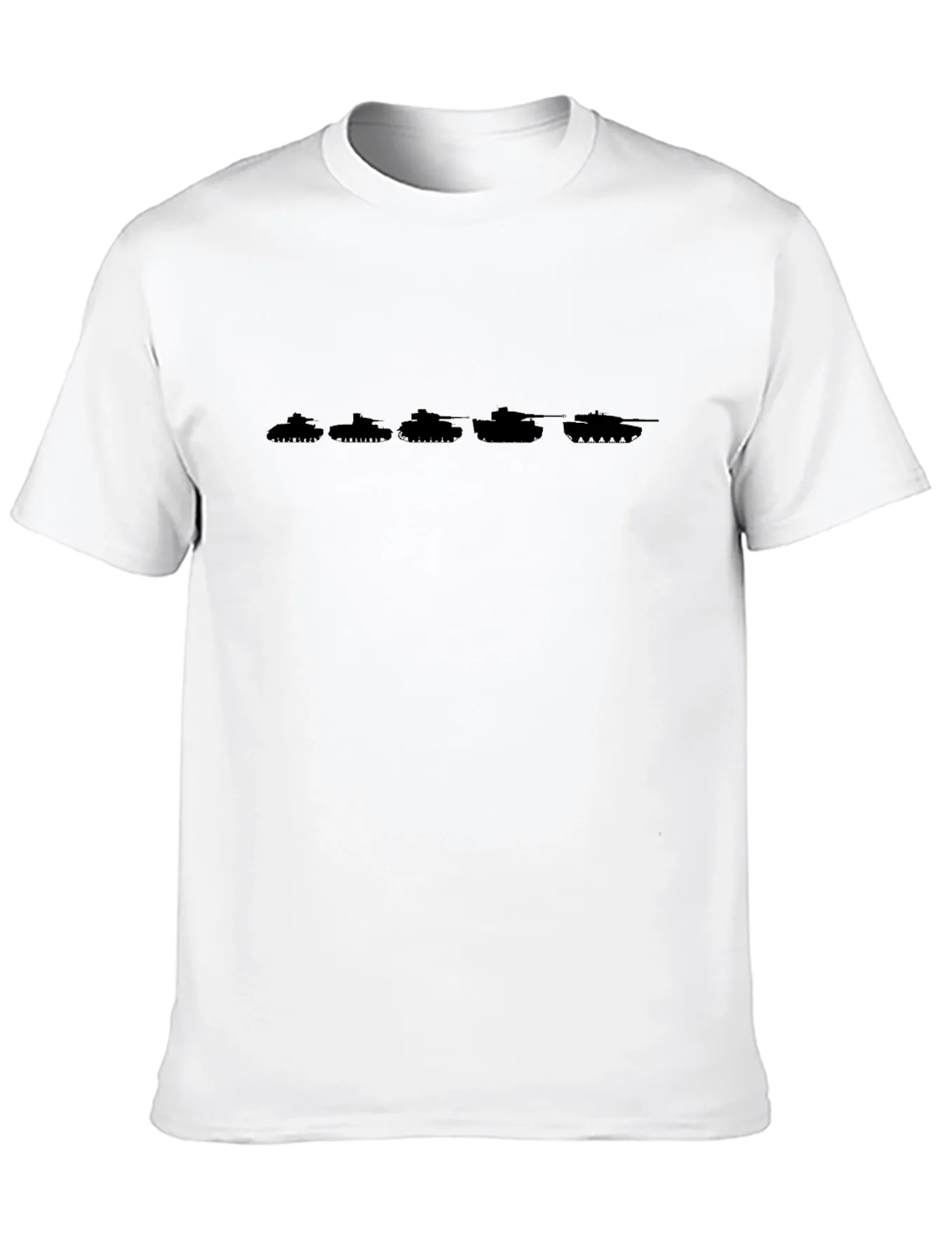 Camiseta Negra Siluetas Tanques