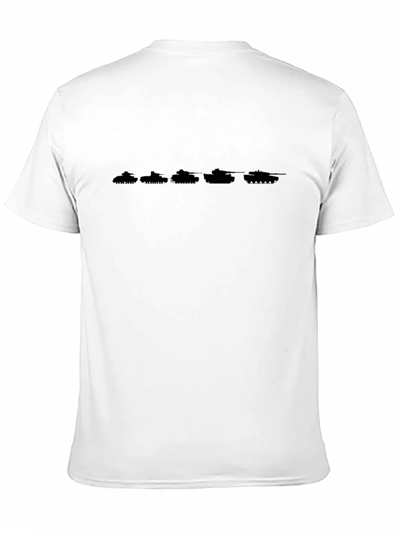 Camiseta Negra Siluetas Tanques