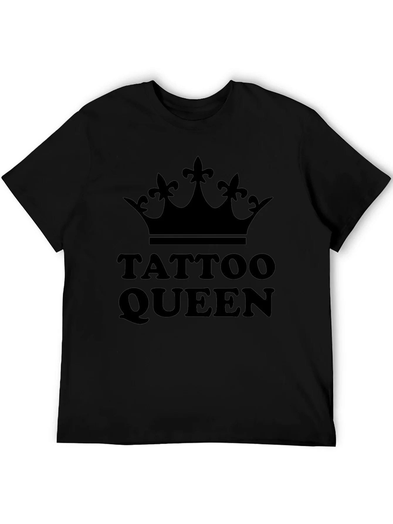 Camiseta Negra Tattoo Queen con Corona