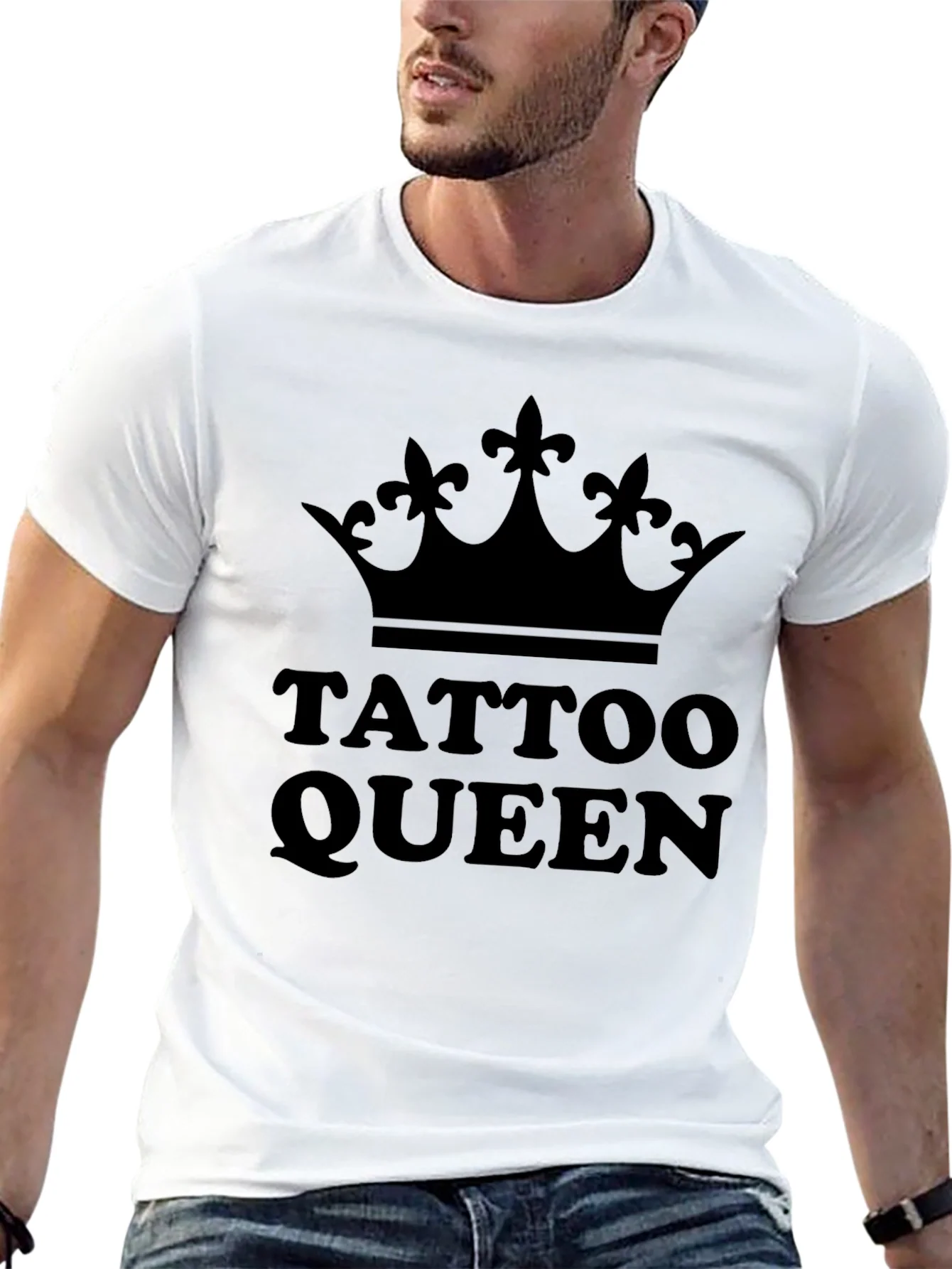 Camiseta Negra Tattoo Queen con Corona