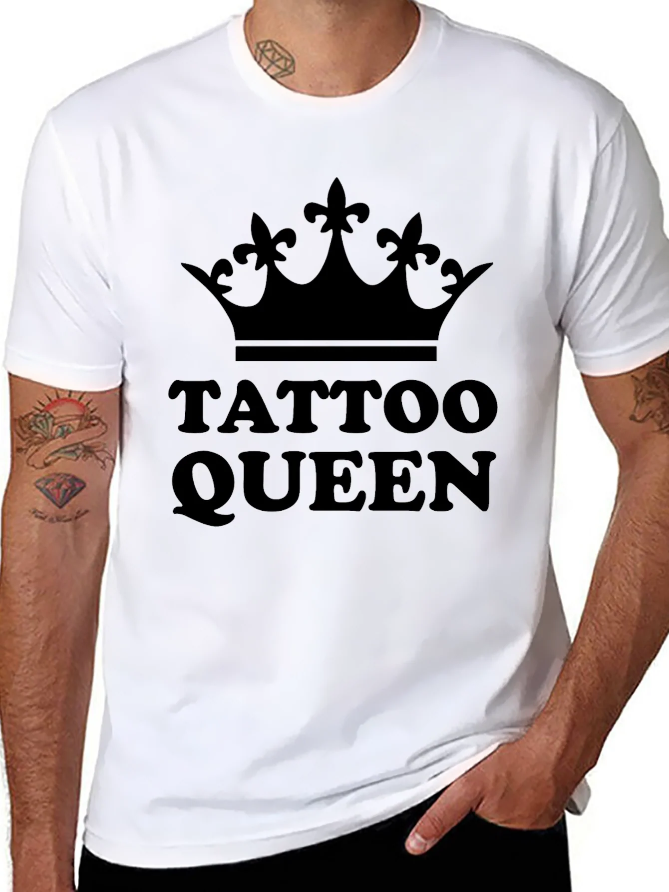 Camiseta Negra Tattoo Queen con Corona
