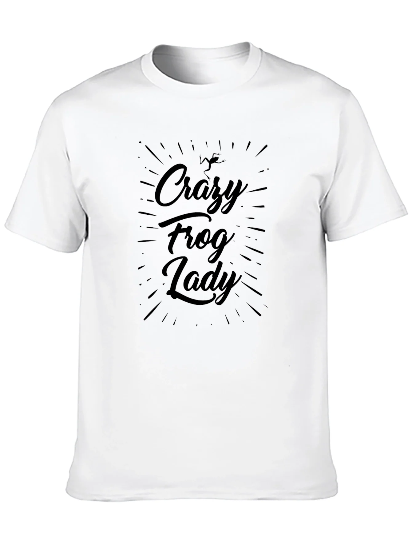Rebbecca Crazy Frog Lady Black T-Shirt