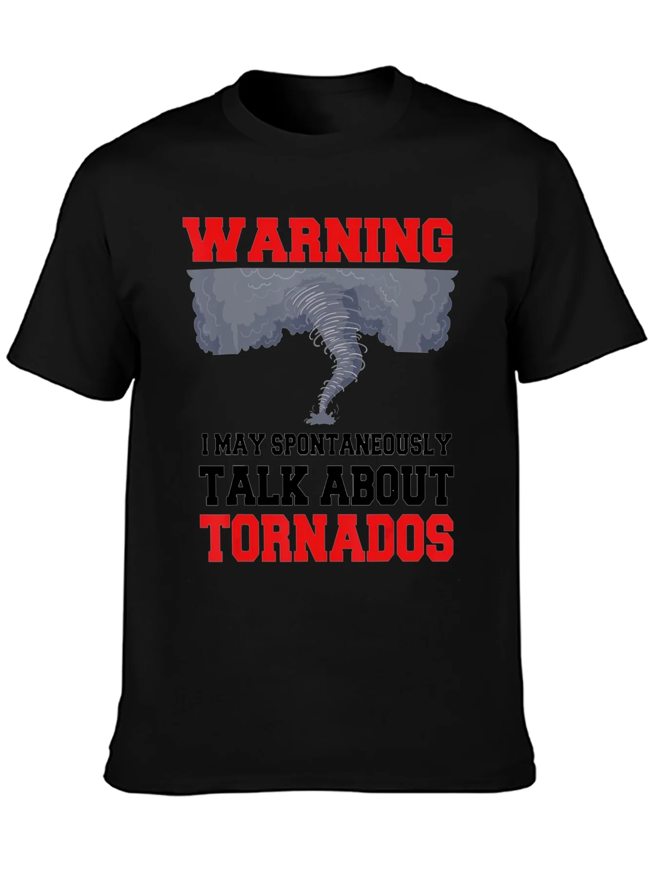 Camiseta Negra: Warning Tornado