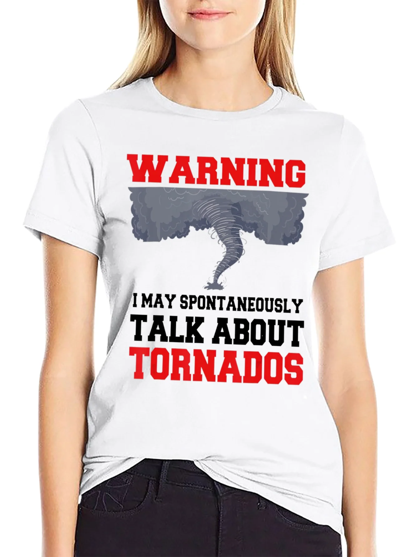 Camiseta Negra: Warning Tornado