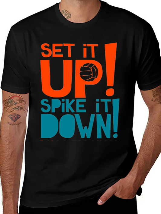 Camiseta deportiva de voleibol - Set it up! Spike it down!