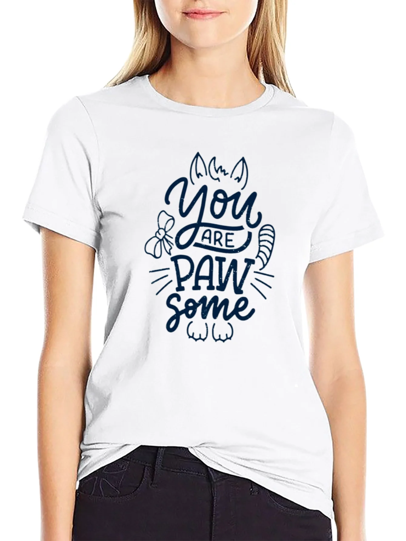 Camiseta Negra Hombre You Are Paw-Some