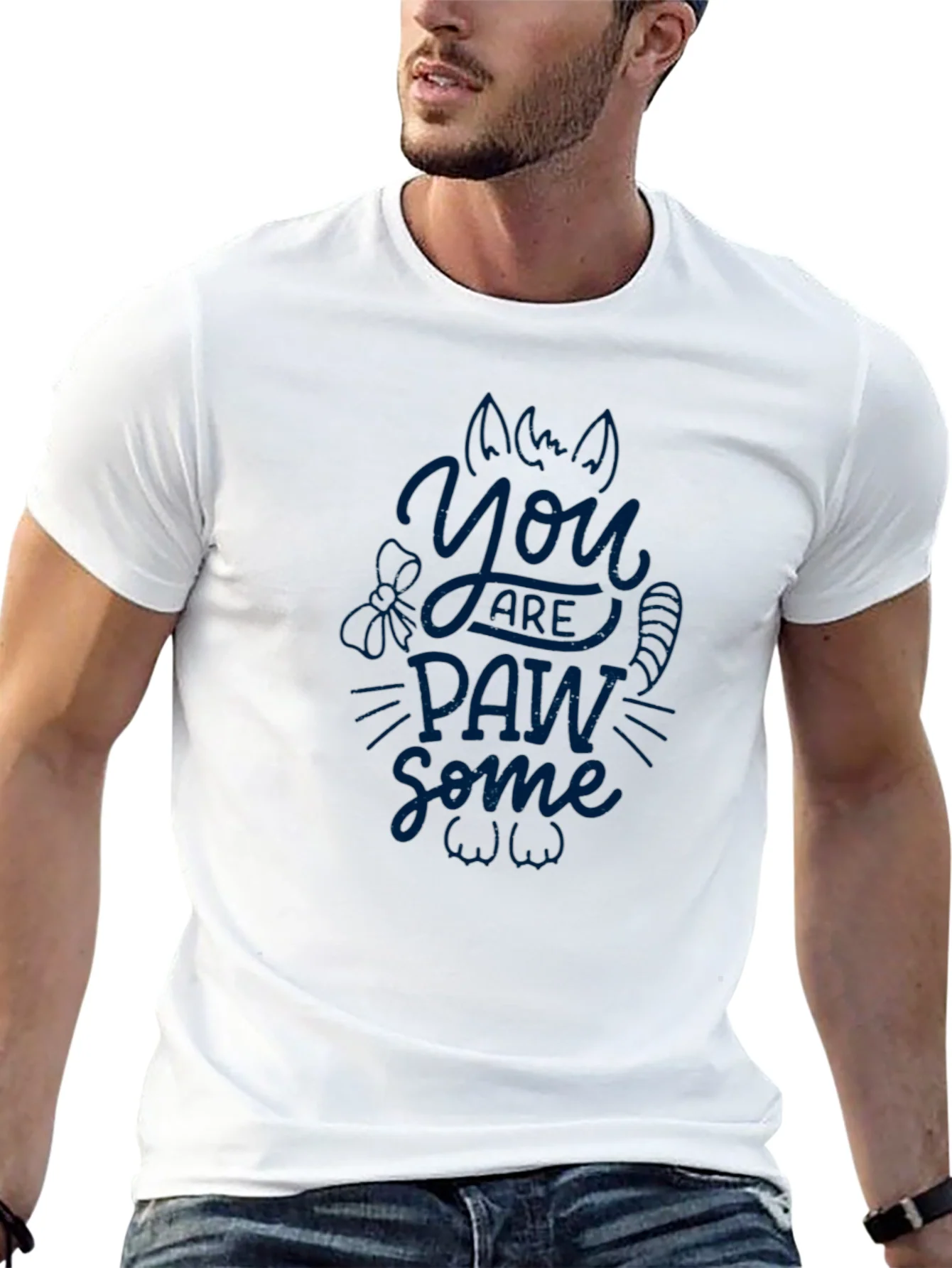 Camiseta Negra Hombre You Are Paw-Some