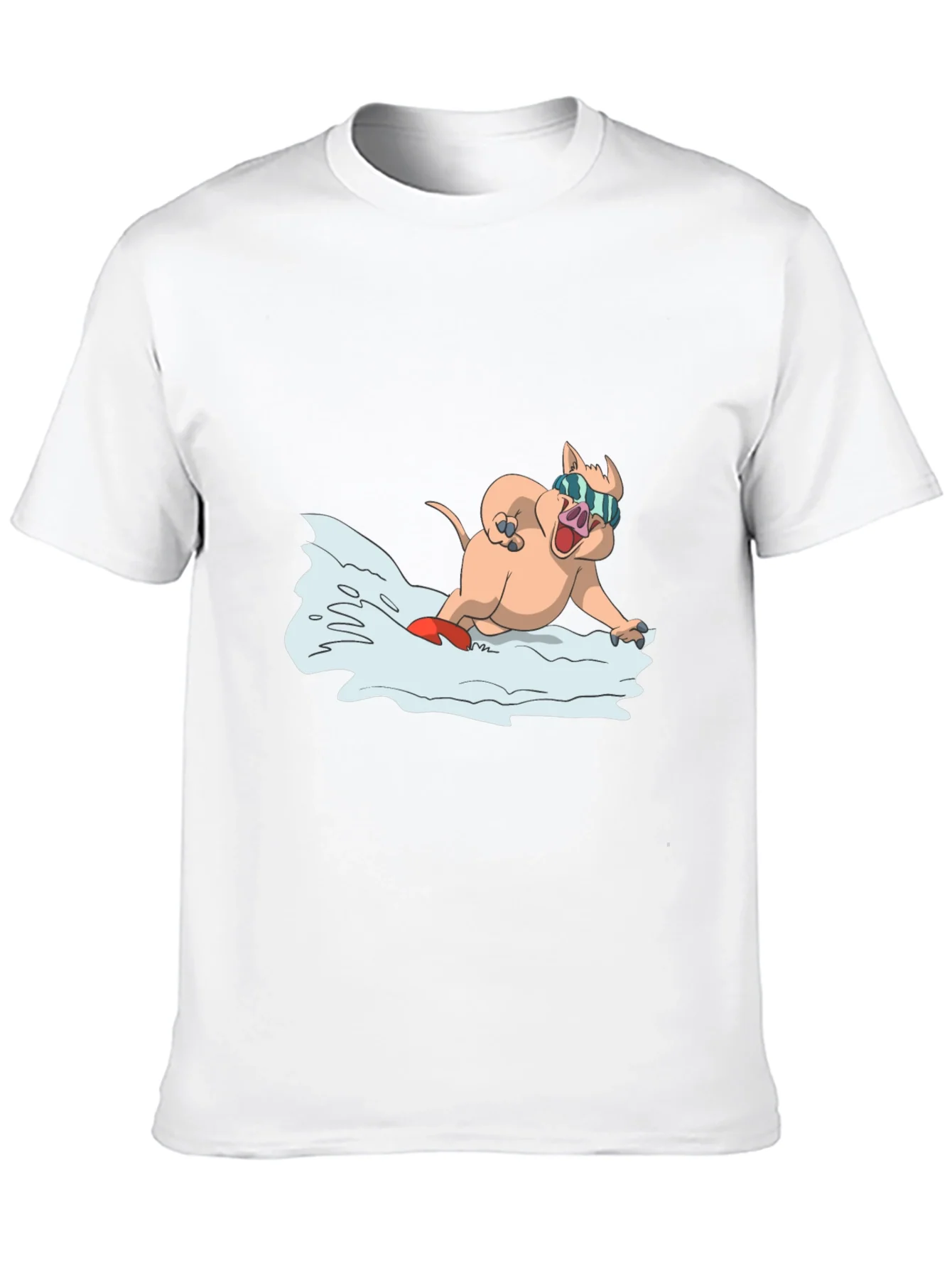 Rebbecca Cool Pig Snowboarding T-Shirt - Black
