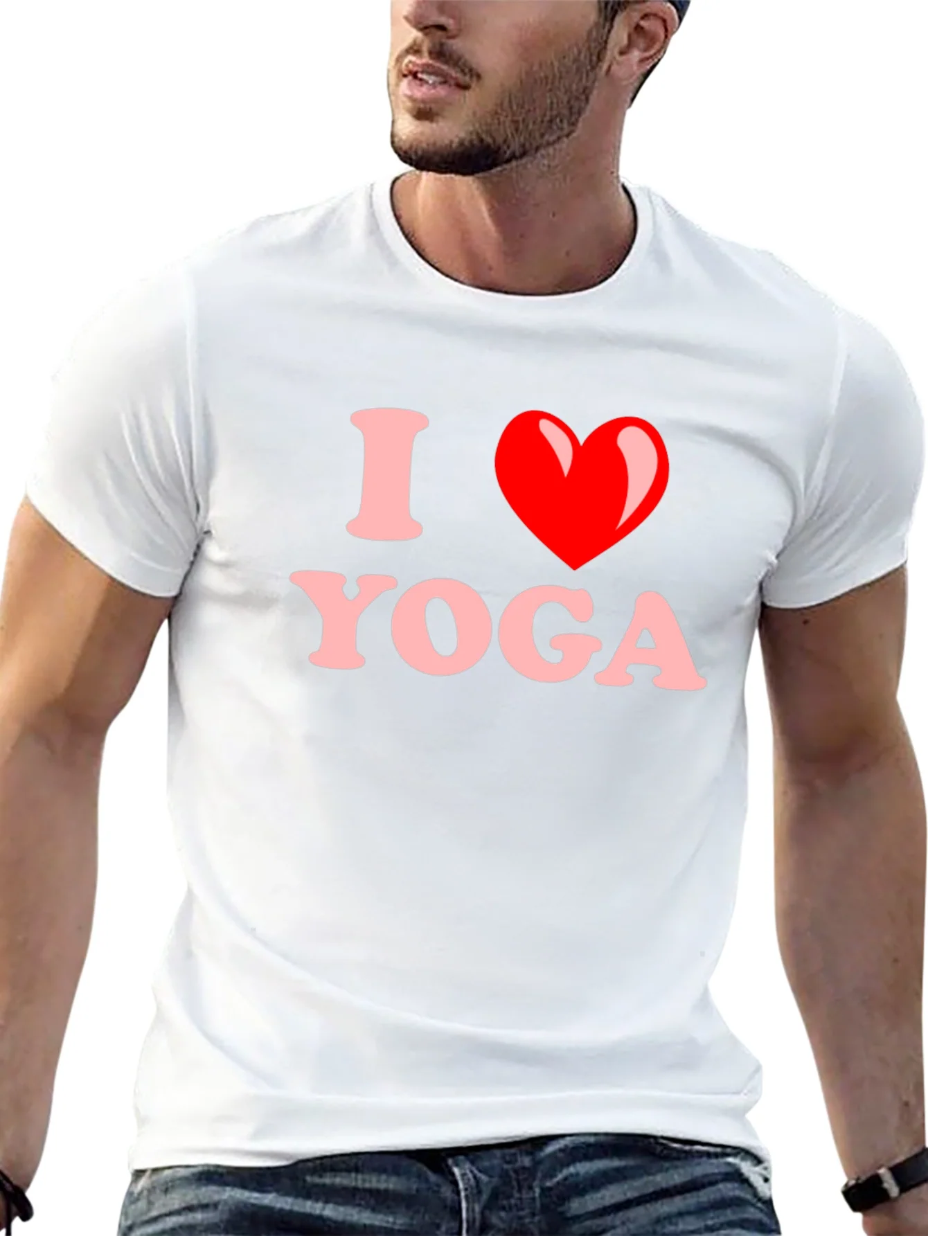 Camiseta Negra I Love Yoga para Hombre