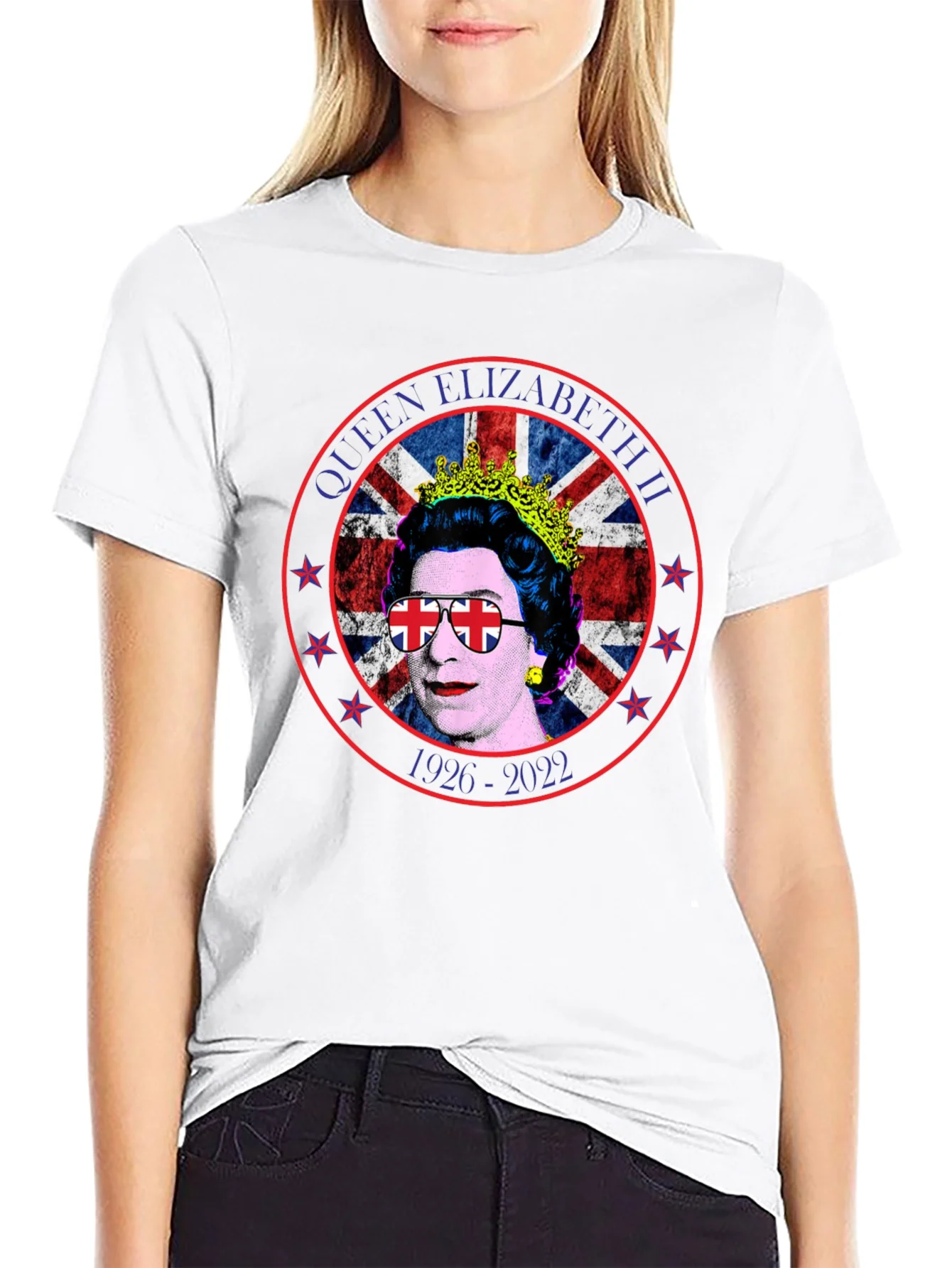 Camiseta Reina Isabel II - Tributo Pop Art