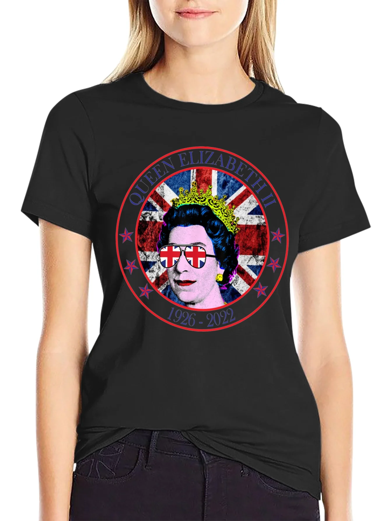 Camiseta Reina Isabel II - Tributo Pop Art