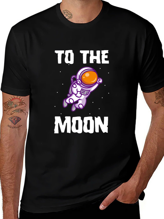 Camiseta Negra To The Moon Astronauta