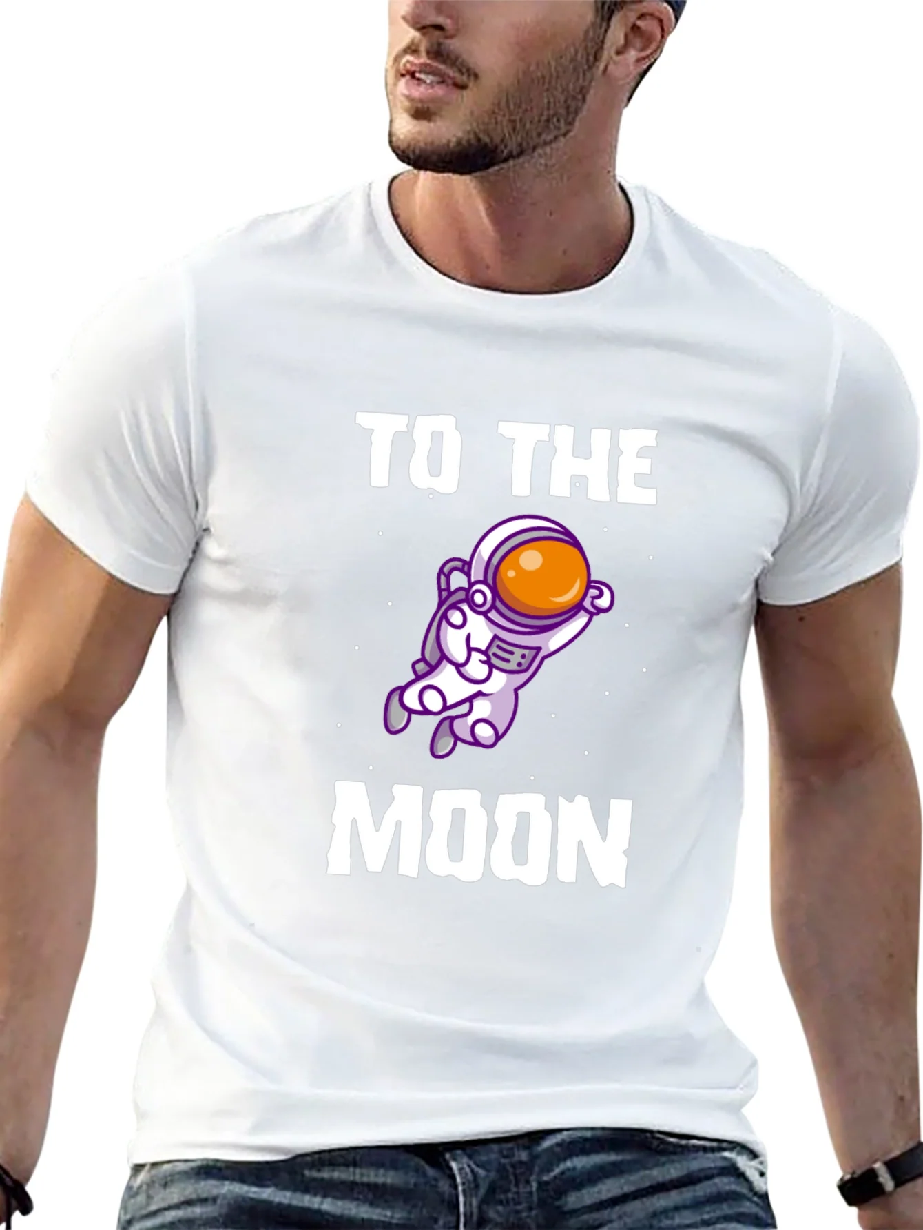 Camiseta Negra To The Moon Astronauta