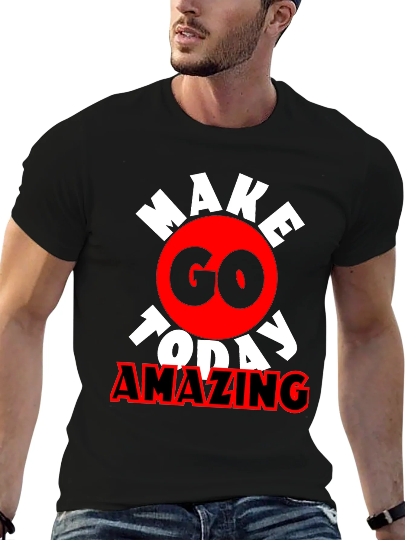 Camiseta Negra Motivacional Make Today Amazing