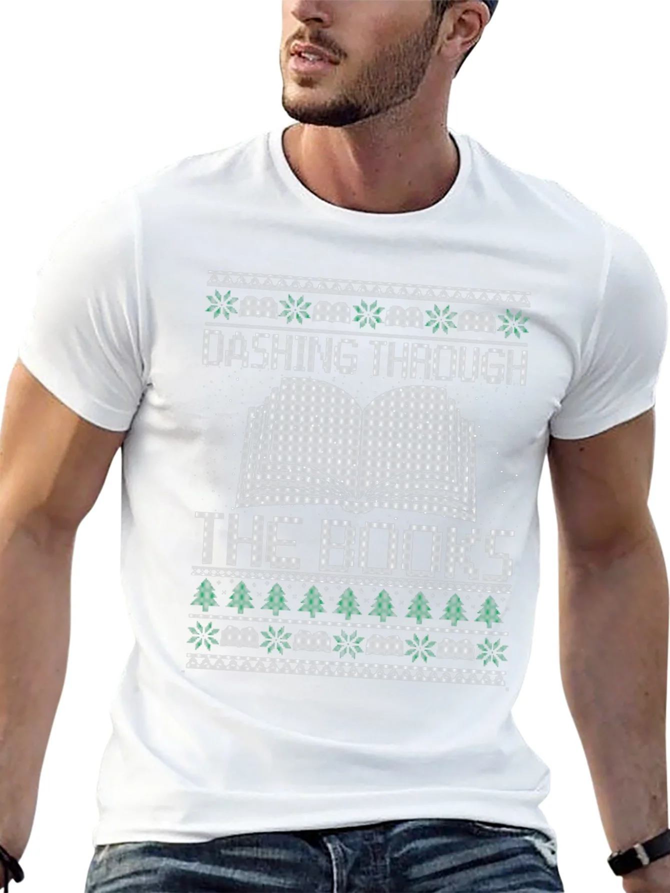 Rebbecca Dashing Through the Books Christmas T-Shirt