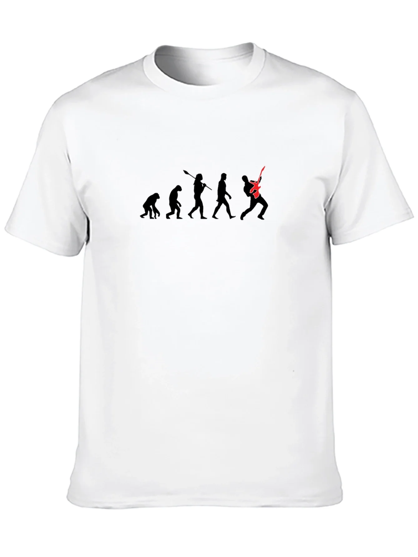 Camiseta Negra Evoluci¨®n del Guitarrista