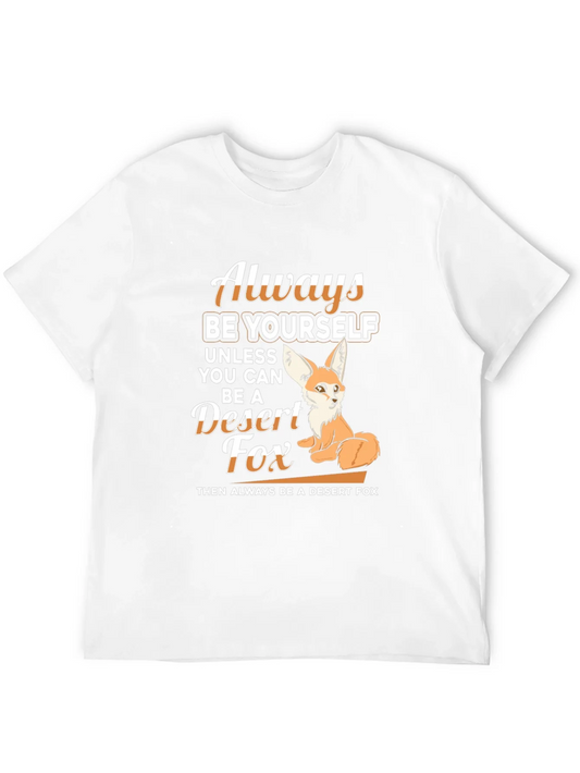 Camiseta Negra S¨¦ T¨² Mismo con Zorro del Desierto