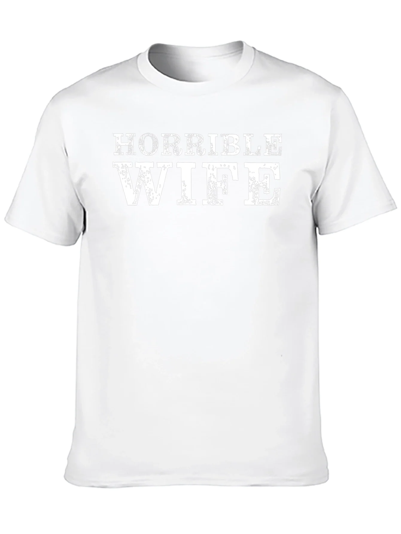 Camiseta Negra Esposa Horrible para Hombre