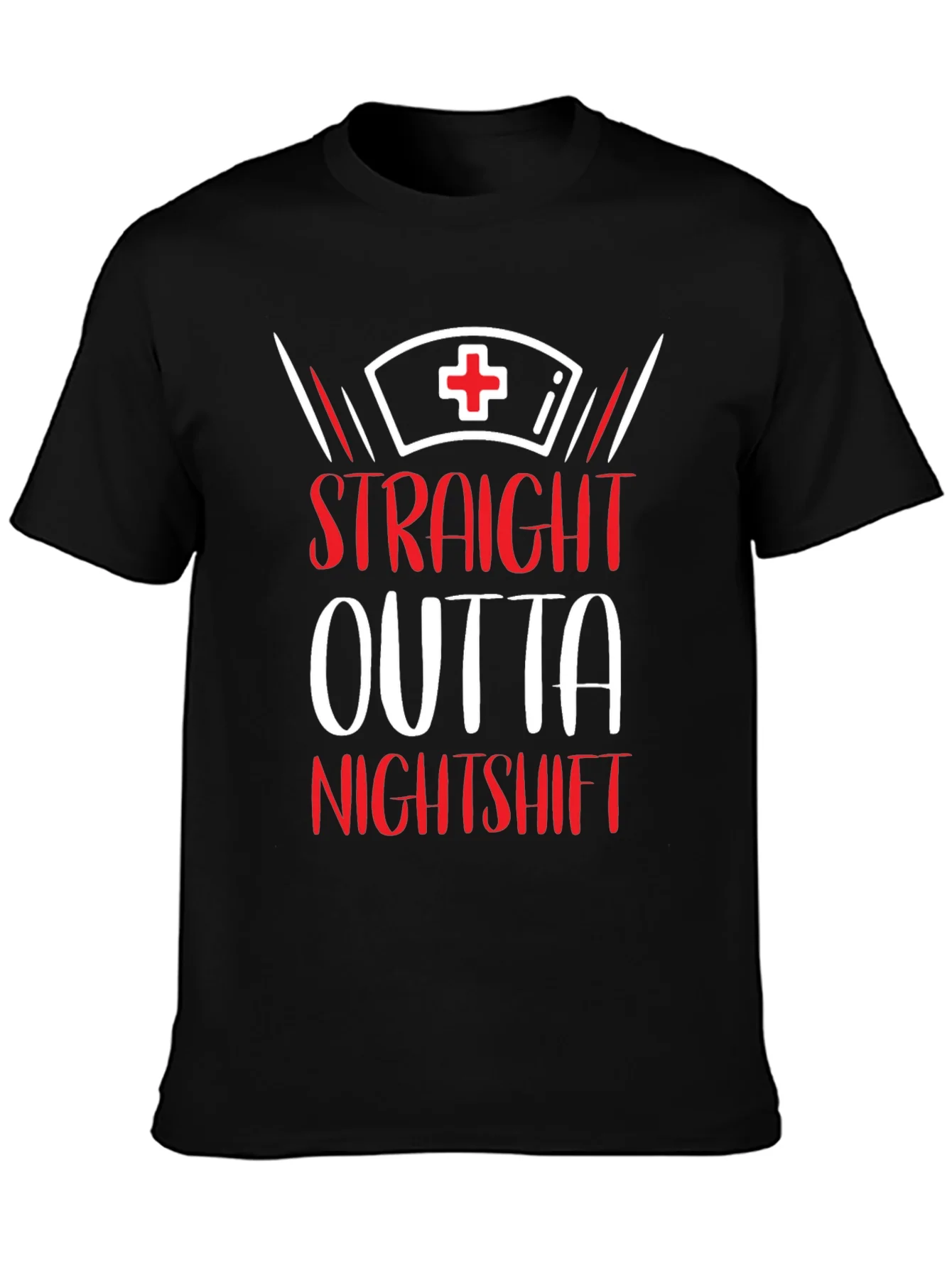 Camiseta Straight Outta Nightshift para Enfermer¨ªa