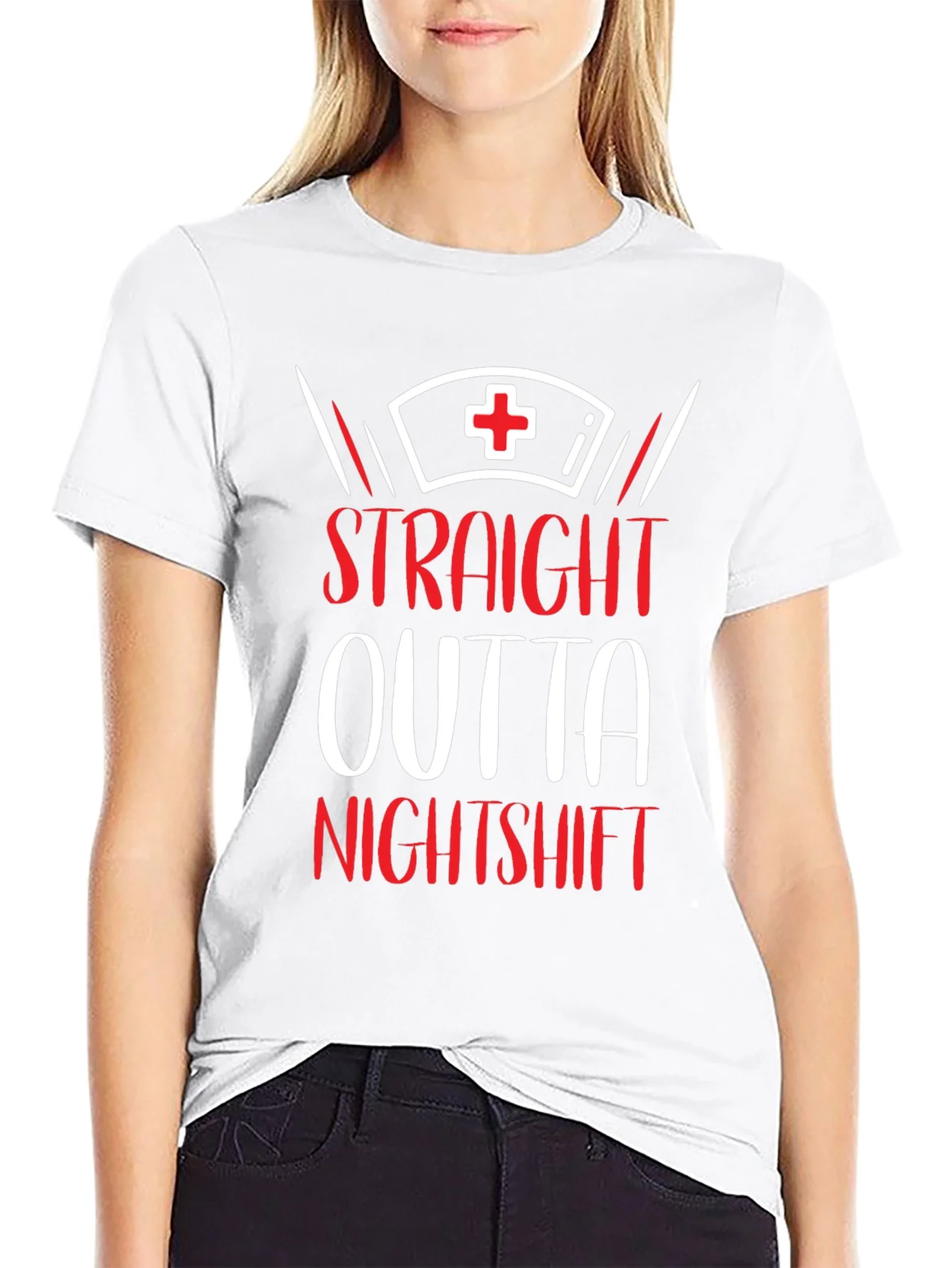 Camiseta Straight Outta Nightshift para Enfermer¨ªa