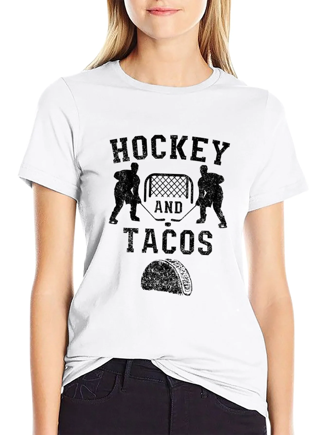 Camiseta Hockey y Tacos - Algod¨®n