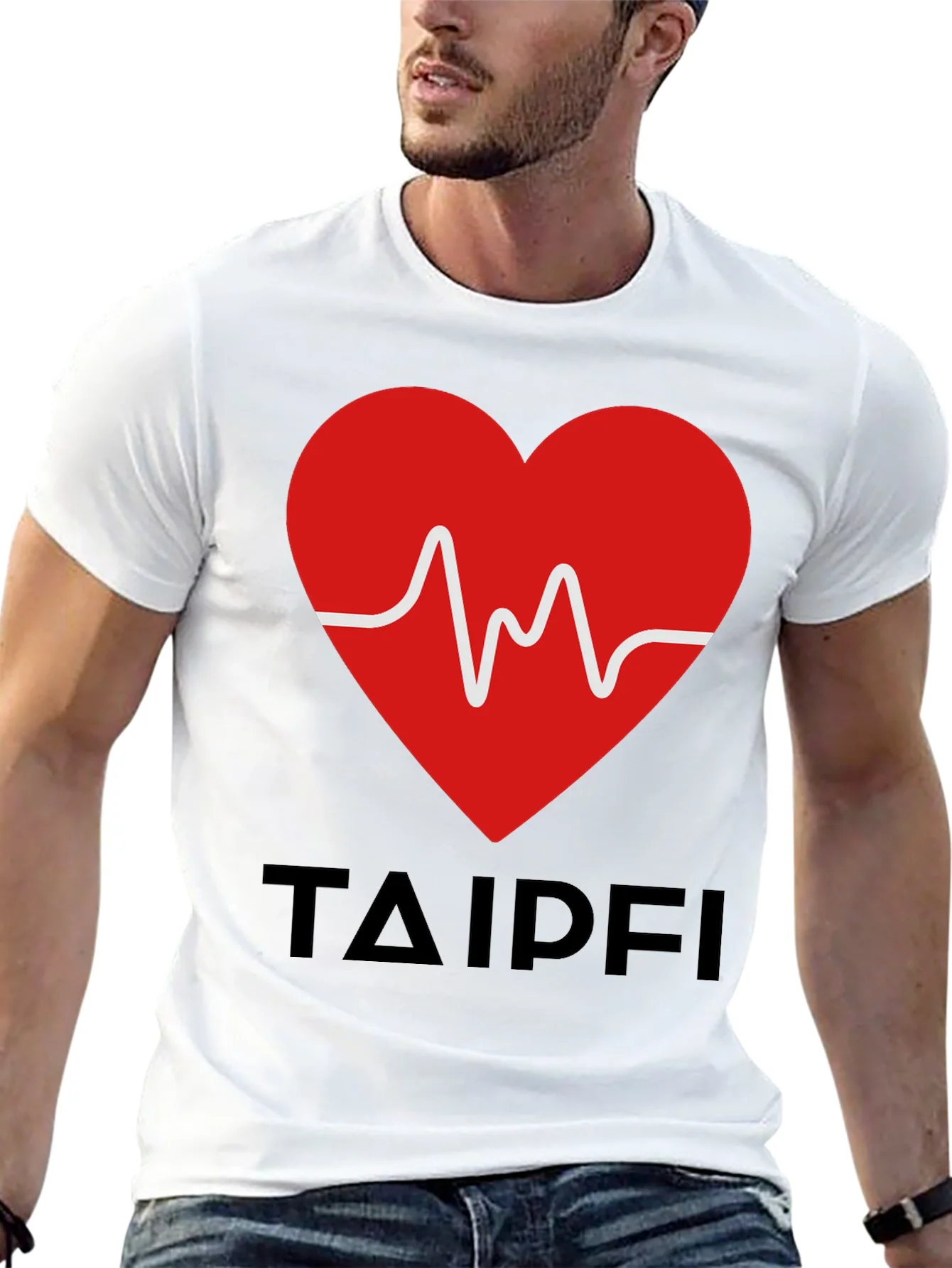 Rebbecca Heartbeat Graphic Tee - TAIPFI Design