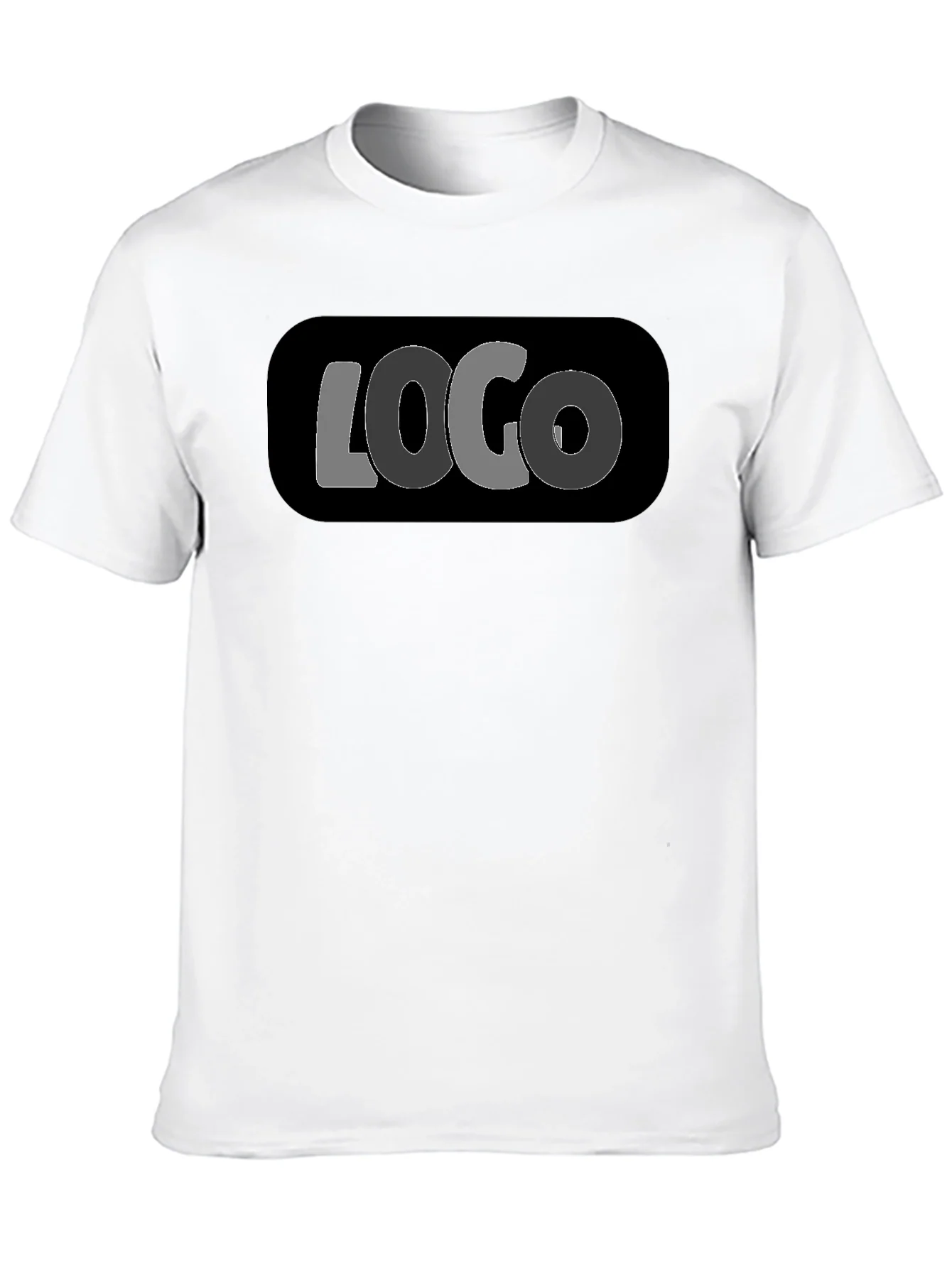 Camiseta Negra con Dise?o LOGO Casual