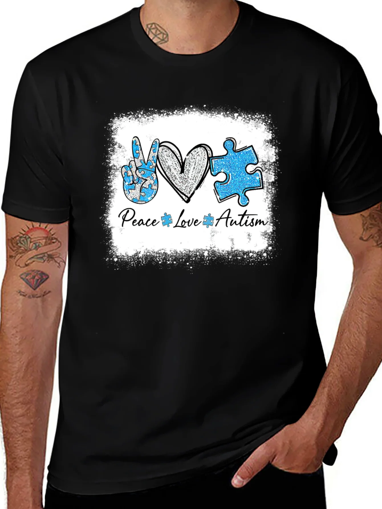 Camiseta Paz Amor Autismo
