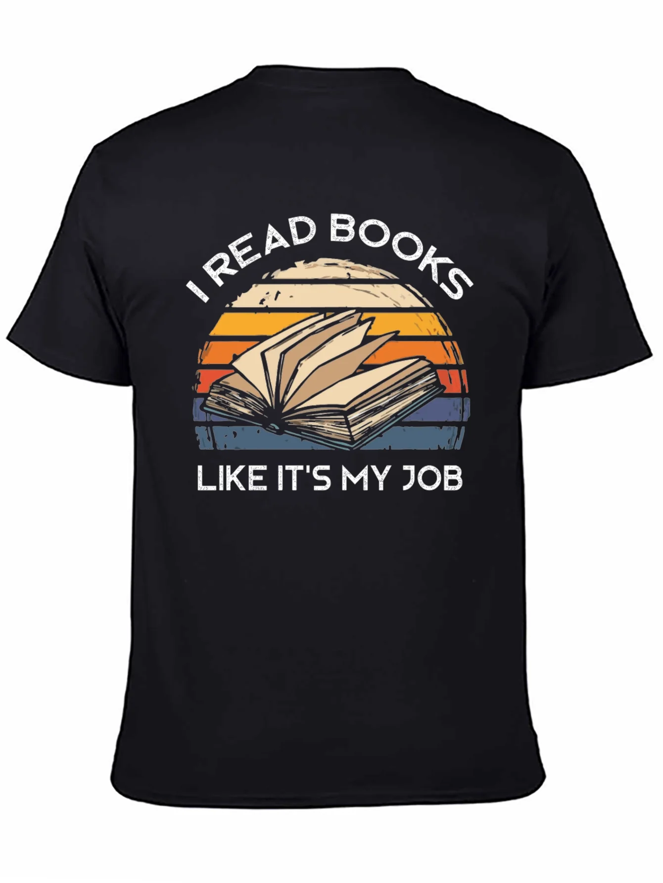 Camiseta Negra Leo Libros Como Si Fuera Mi Trabajo