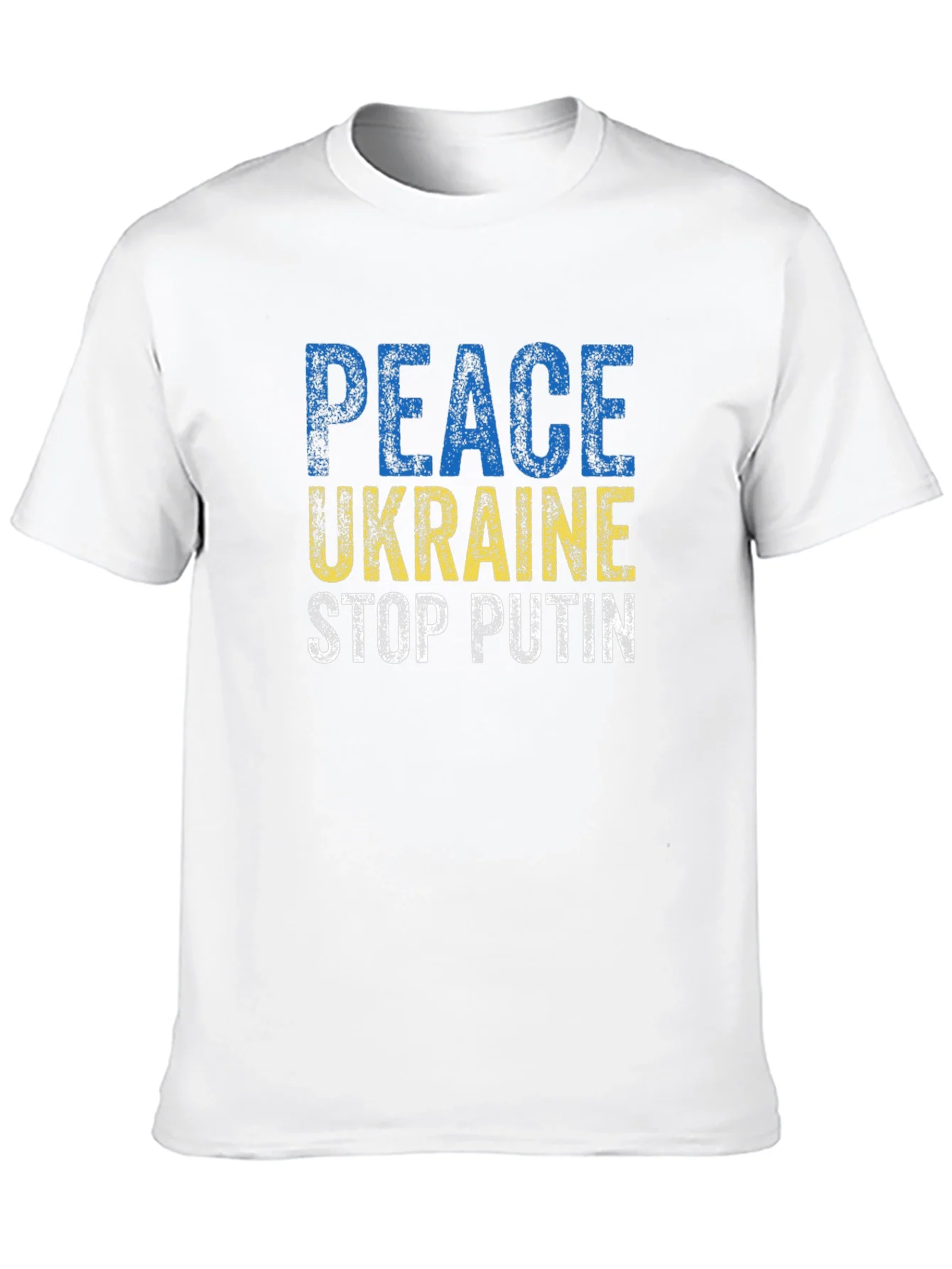 Camiseta Negra con Mensaje de Paz para Ucrania