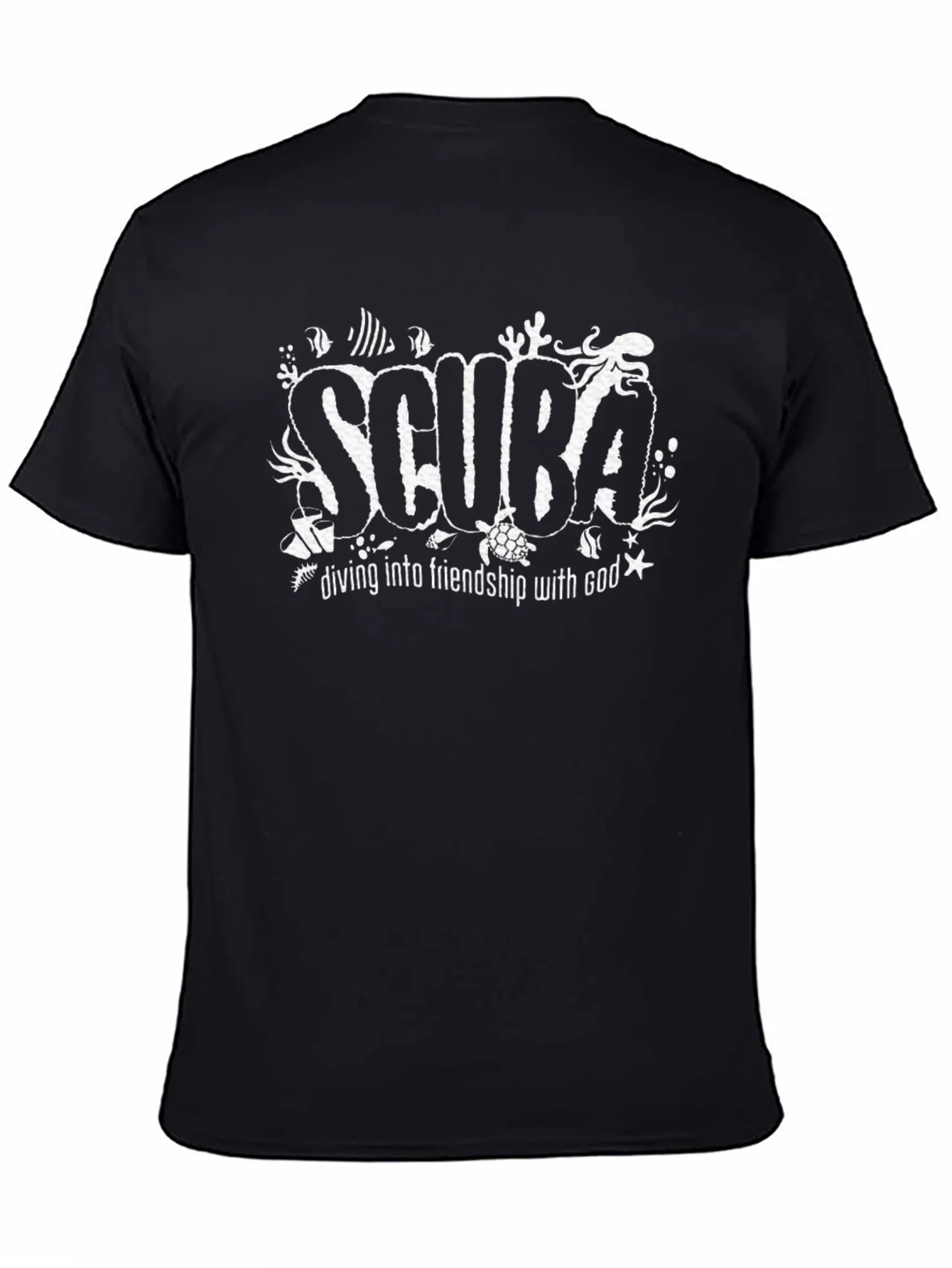 Camiseta Negra Scuba Amistad con Dios