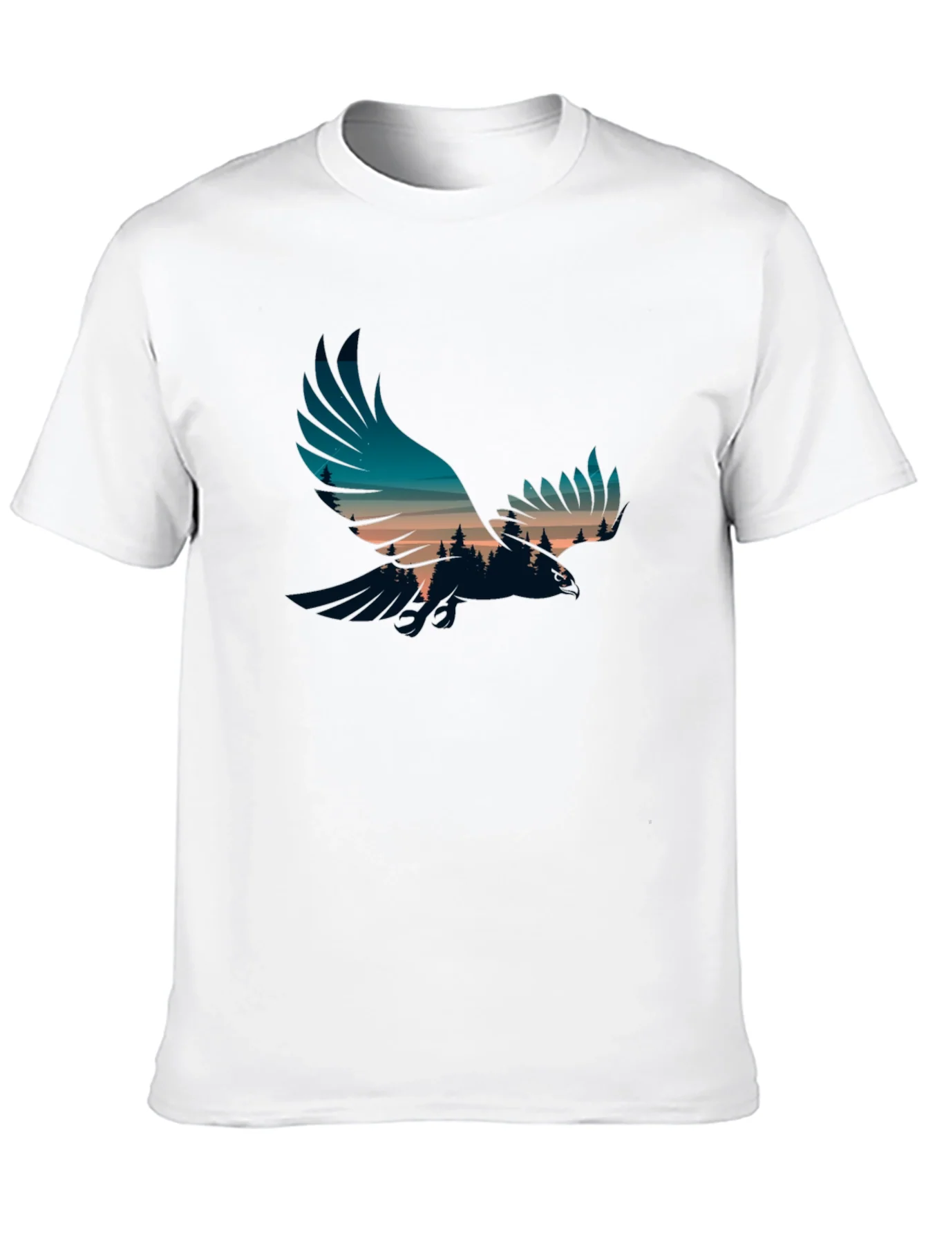 Rebbecca Eagle Forest Silhouette Graphic T-Shirt
