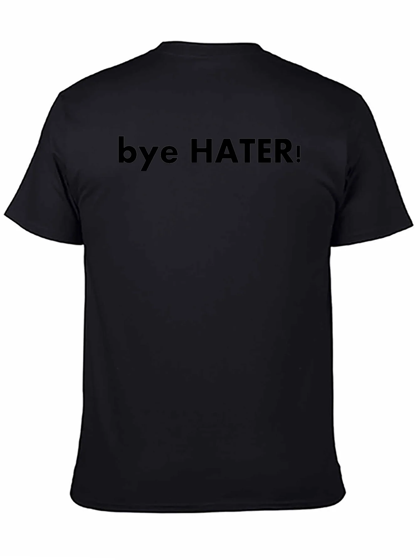 Camiseta Negra: Bye Hater! Estilo Casual y Atrevido