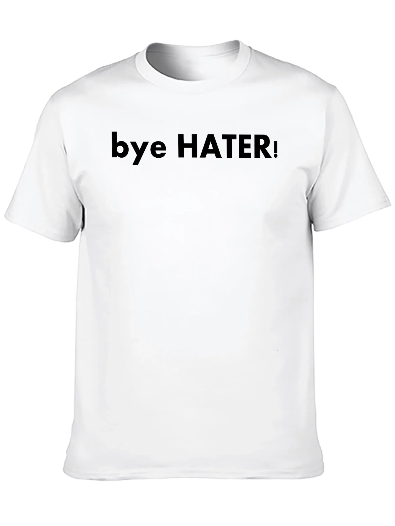 Camiseta Negra: Bye Hater! Estilo Casual y Atrevido
