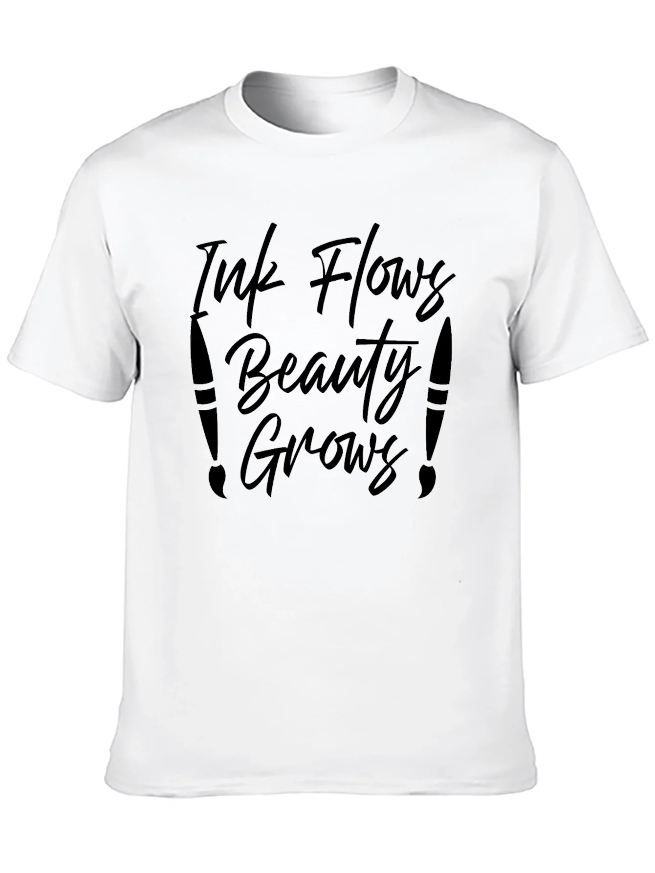 Camiseta Negra Ink Flows Beauty Grows