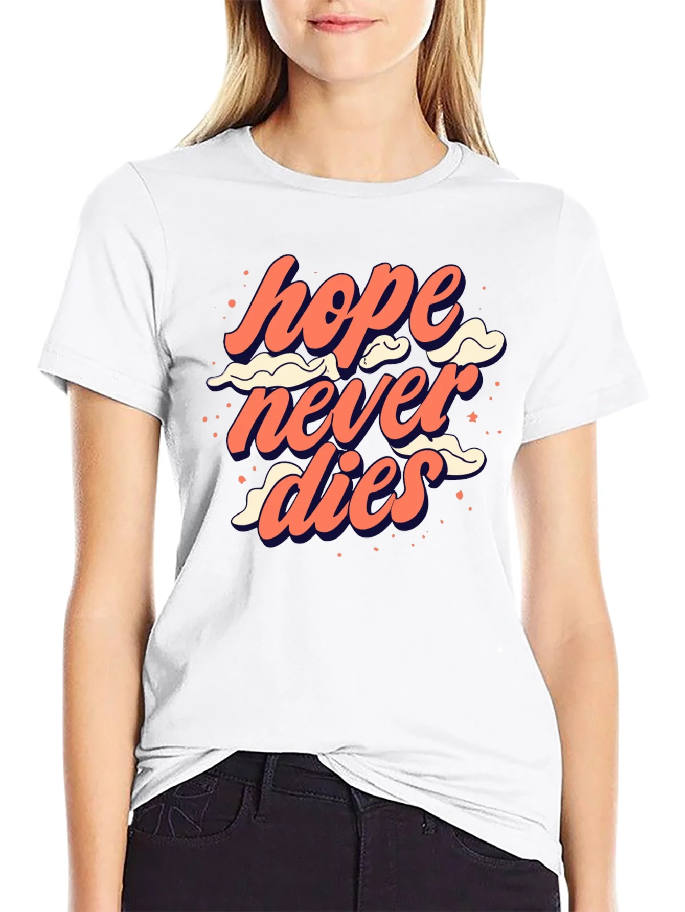 Camiseta Negra La Esperanza Nunca Muere Dise?o Original