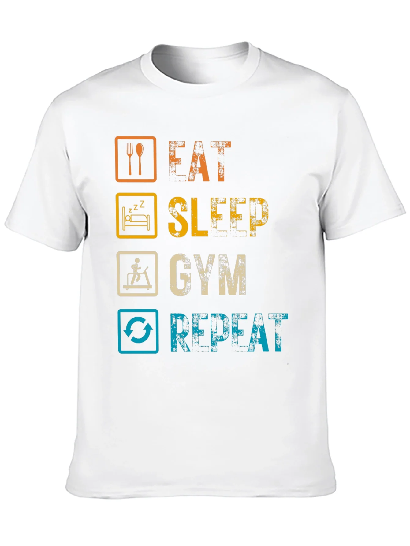Camiseta Fitness: Comer Dormir Gym Repetir