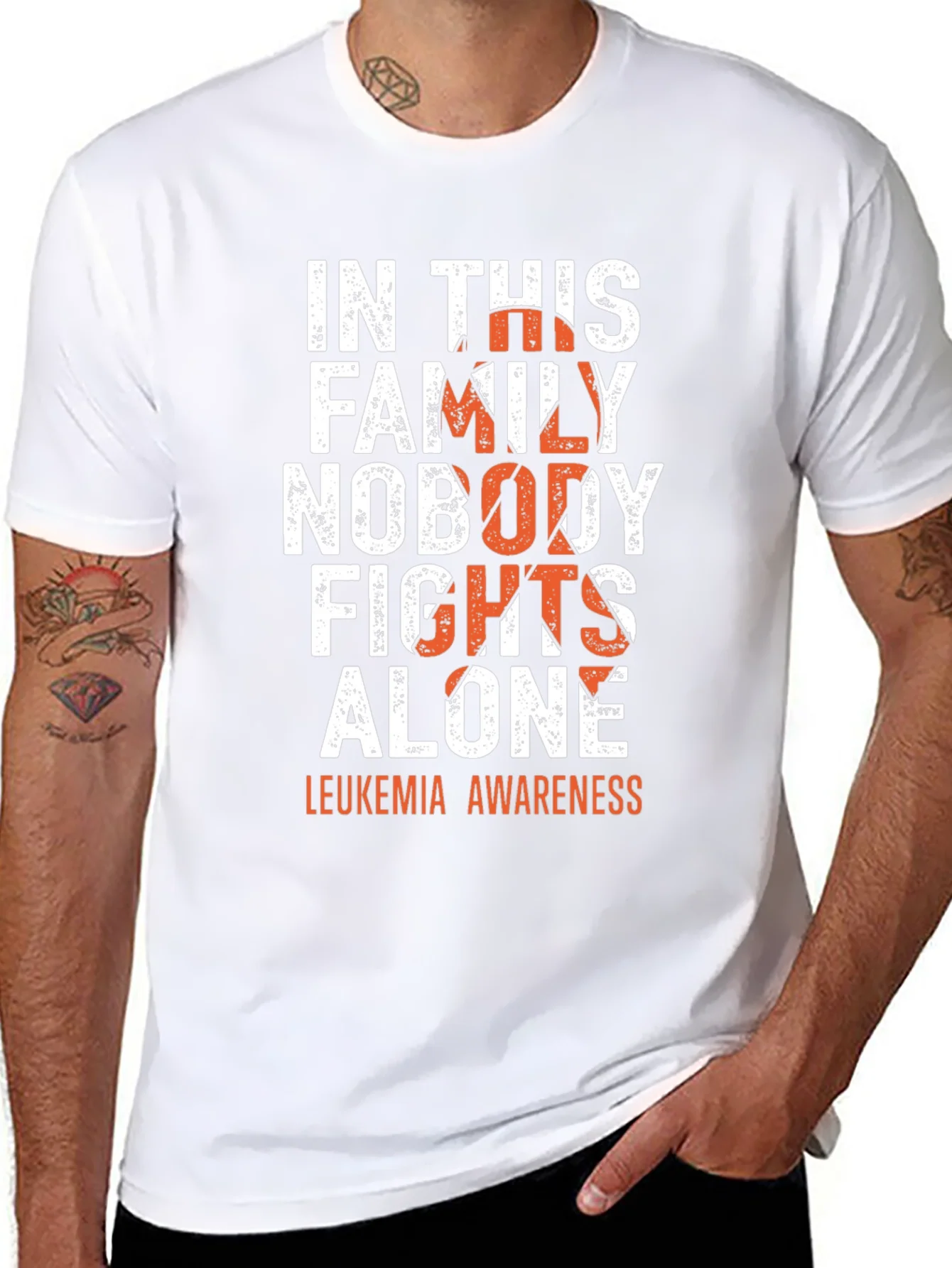 Camiseta Concientizaci¨®n Leucemia: En Esta Familia Nadie Lucha Solo