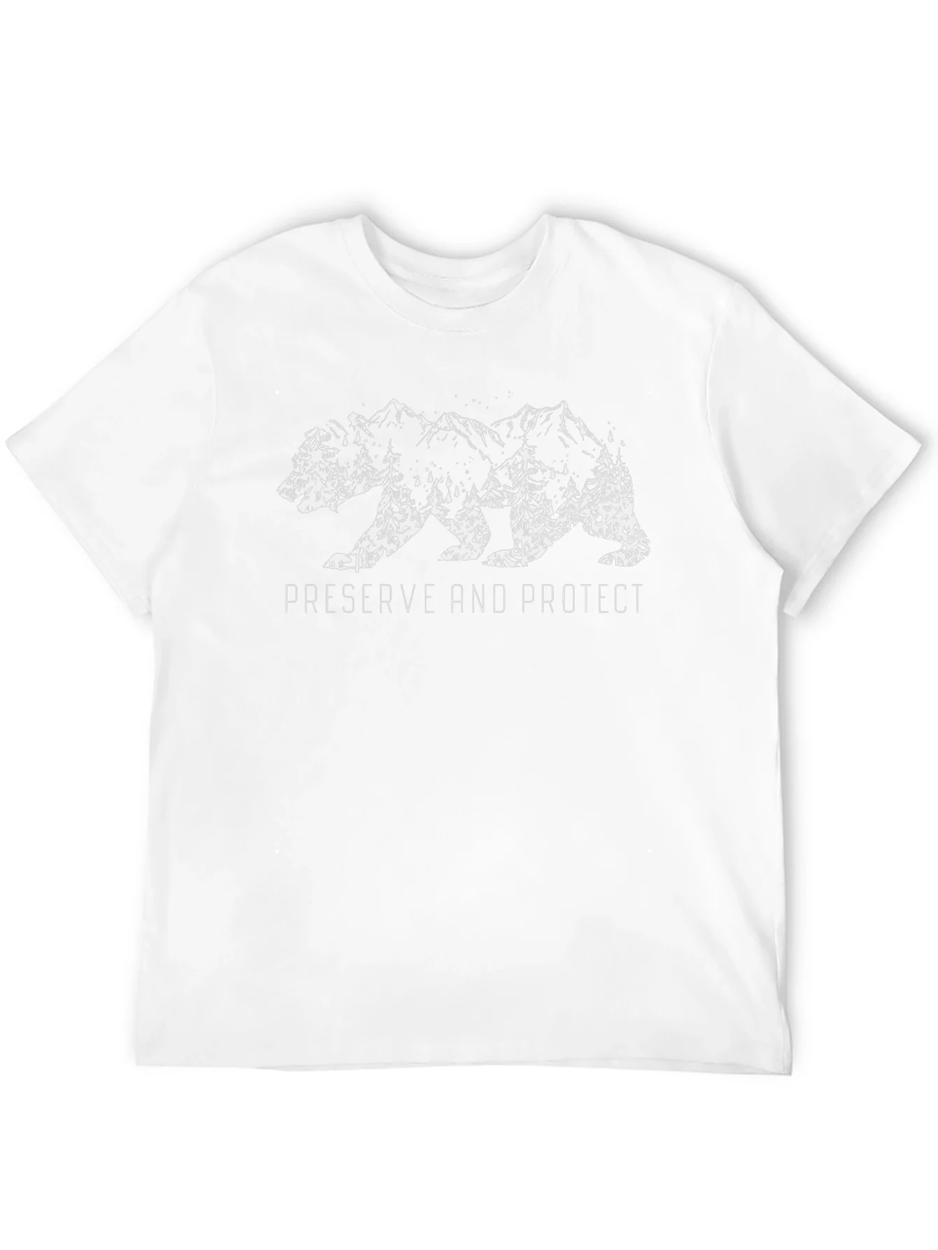 Camiseta Negra Oso Monta?a: Conserva y Protege