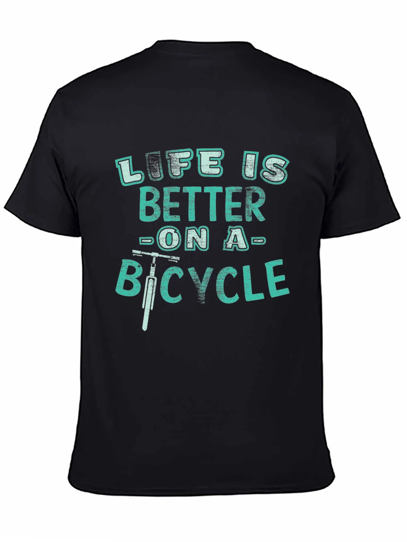 Camiseta Negra Life is Better on a Bicycle