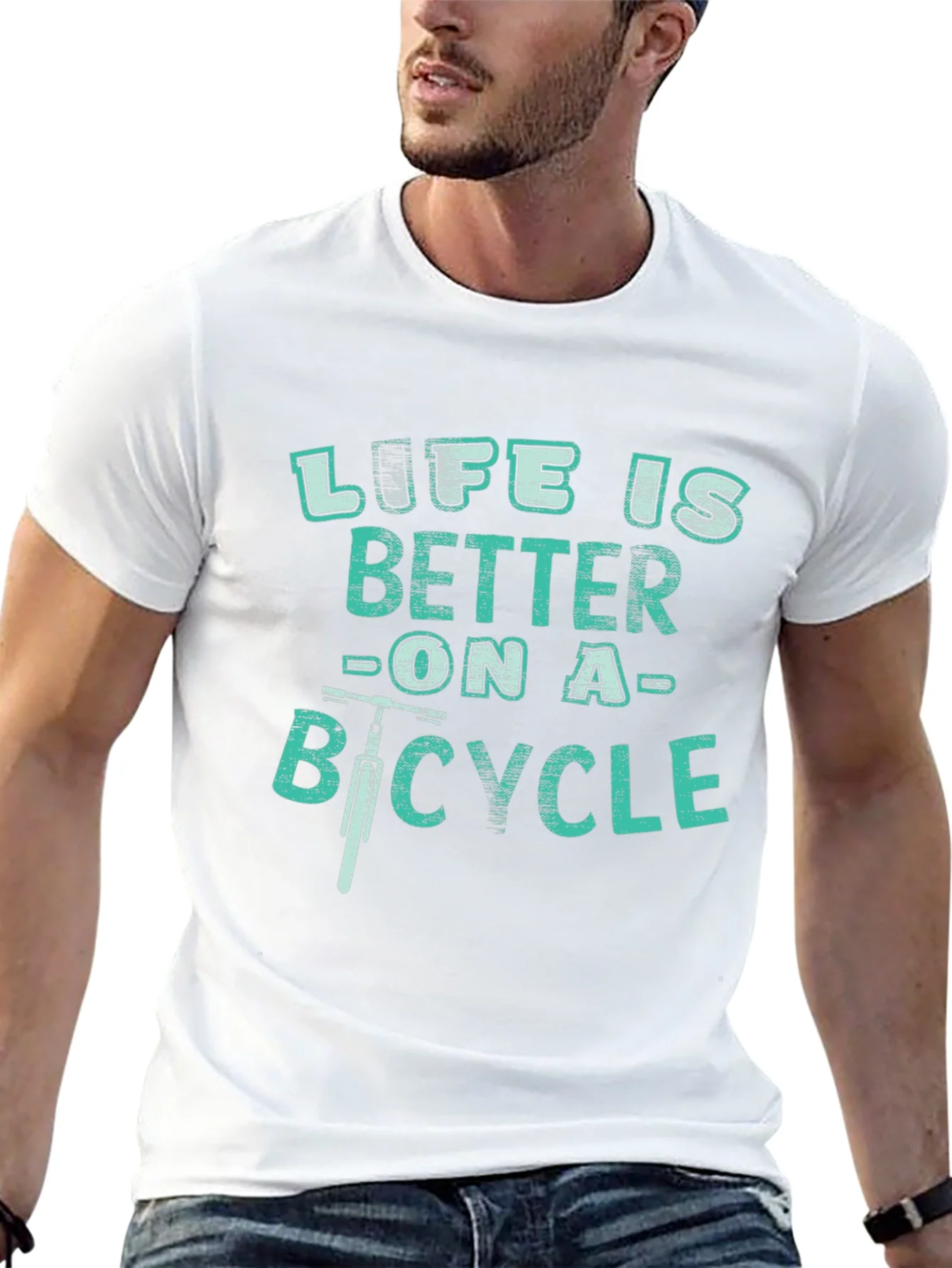 Camiseta Negra Life is Better on a Bicycle
