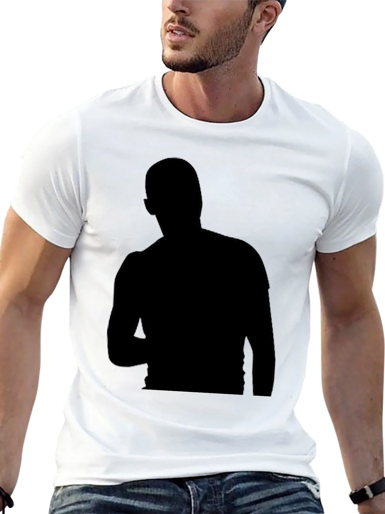 Rebbecca Mens Black Silhouette Graphic T-Shirt