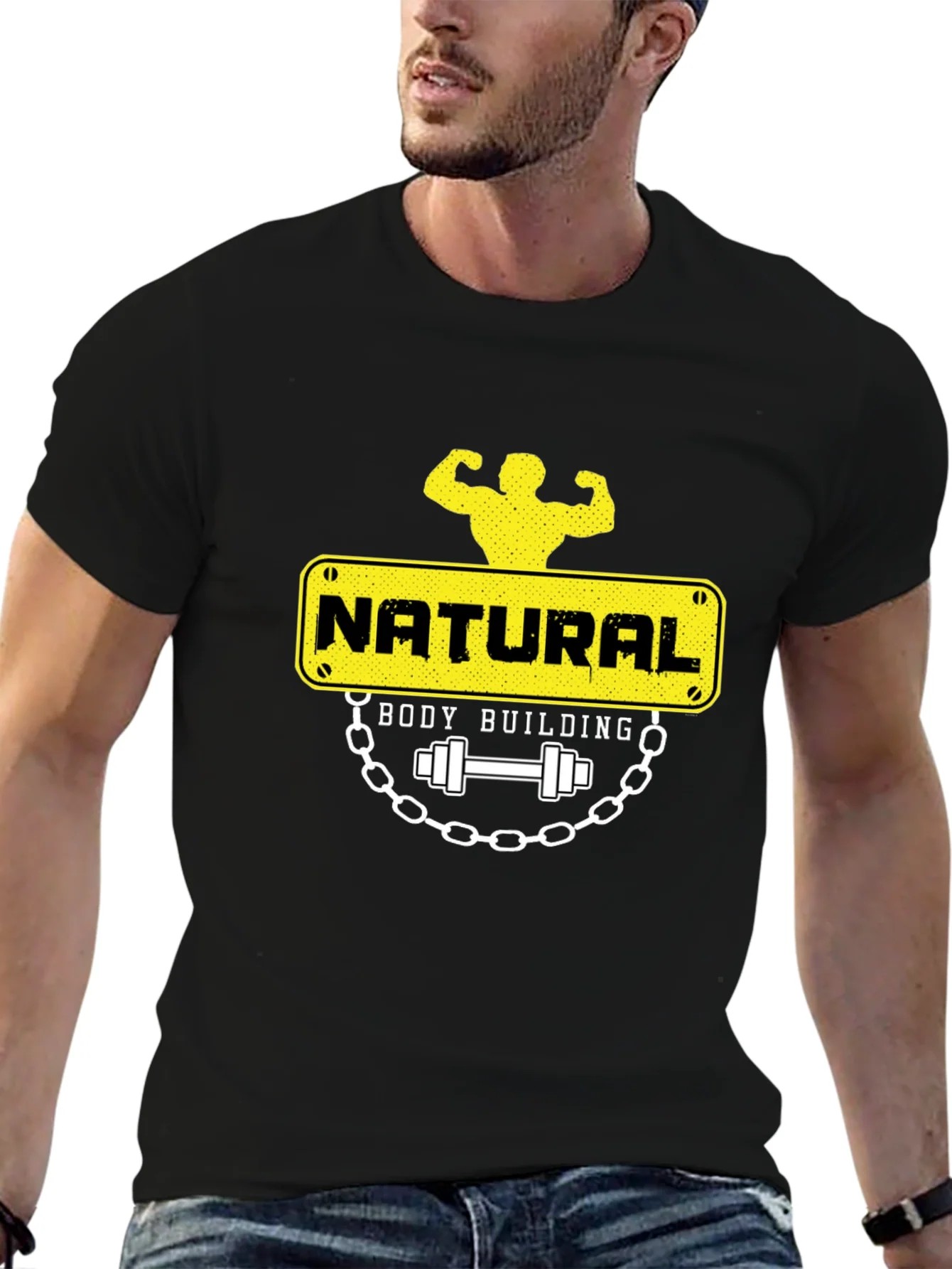 Camiseta Negra Natural Bodybuilding
