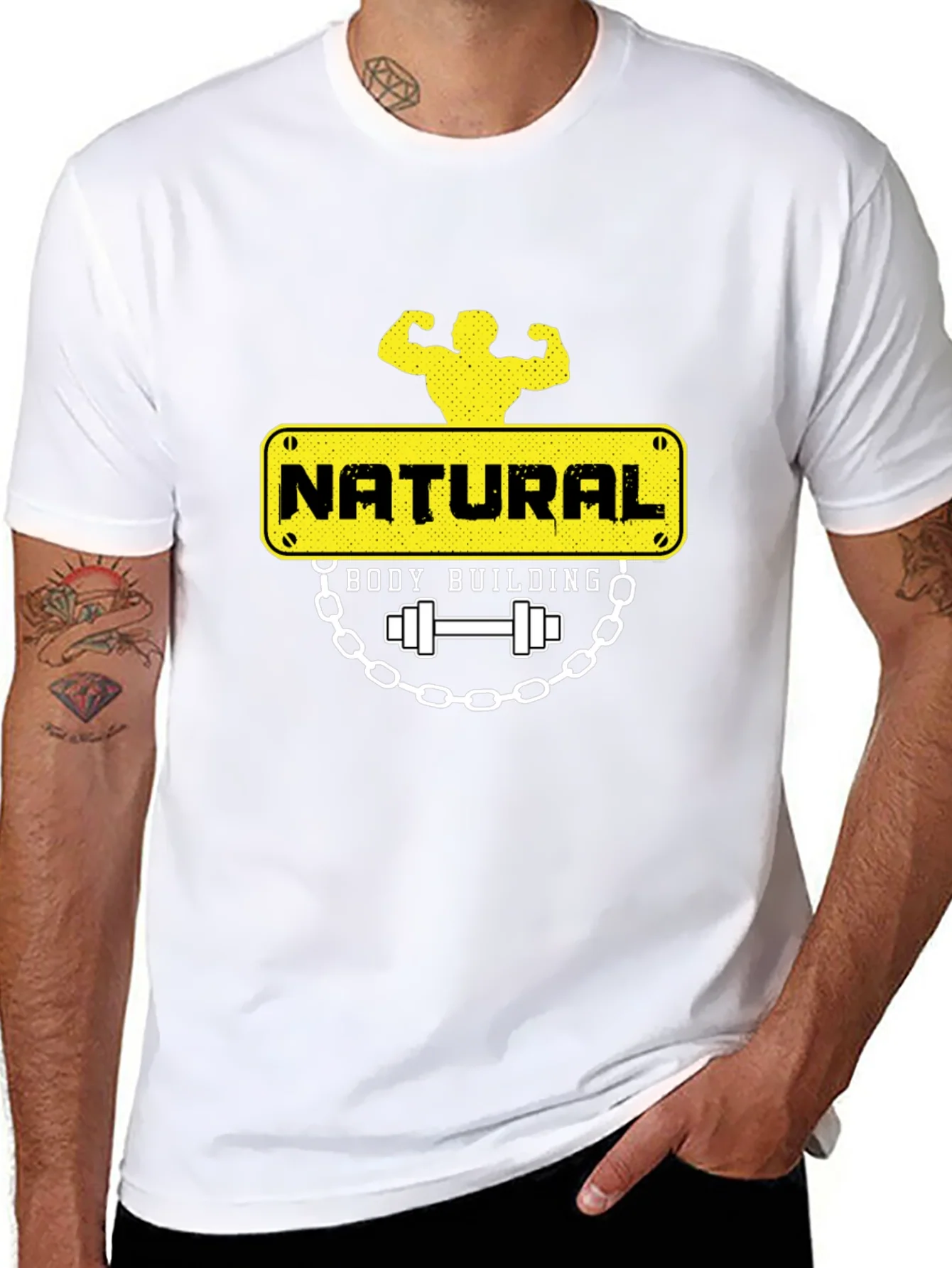 Camiseta Negra Natural Bodybuilding