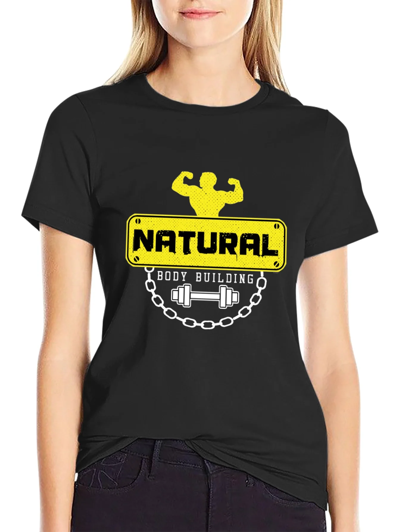 Camiseta Negra Natural Bodybuilding