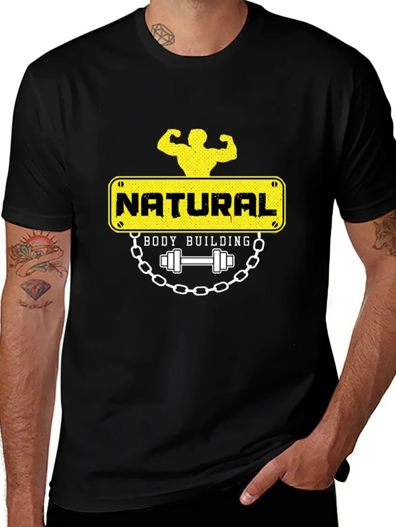 Camiseta Negra Natural Bodybuilding