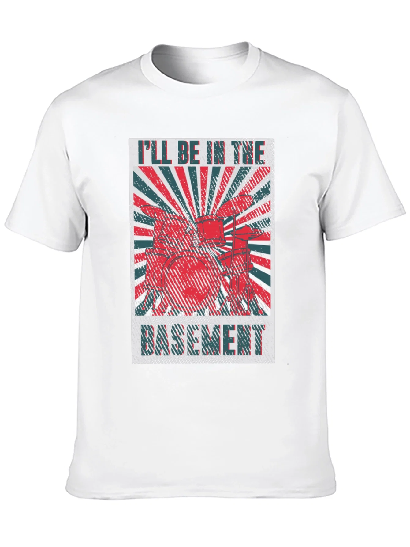 Rebbecca Ill Be in the Basement Drum Set T-Shirt