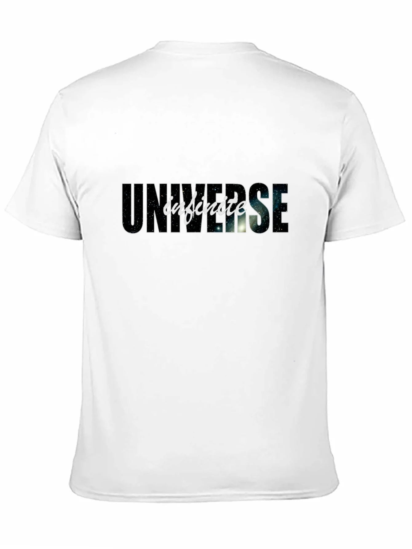 Camiseta Negra Universo Infinito Algod¨®n C¨®moda Casual