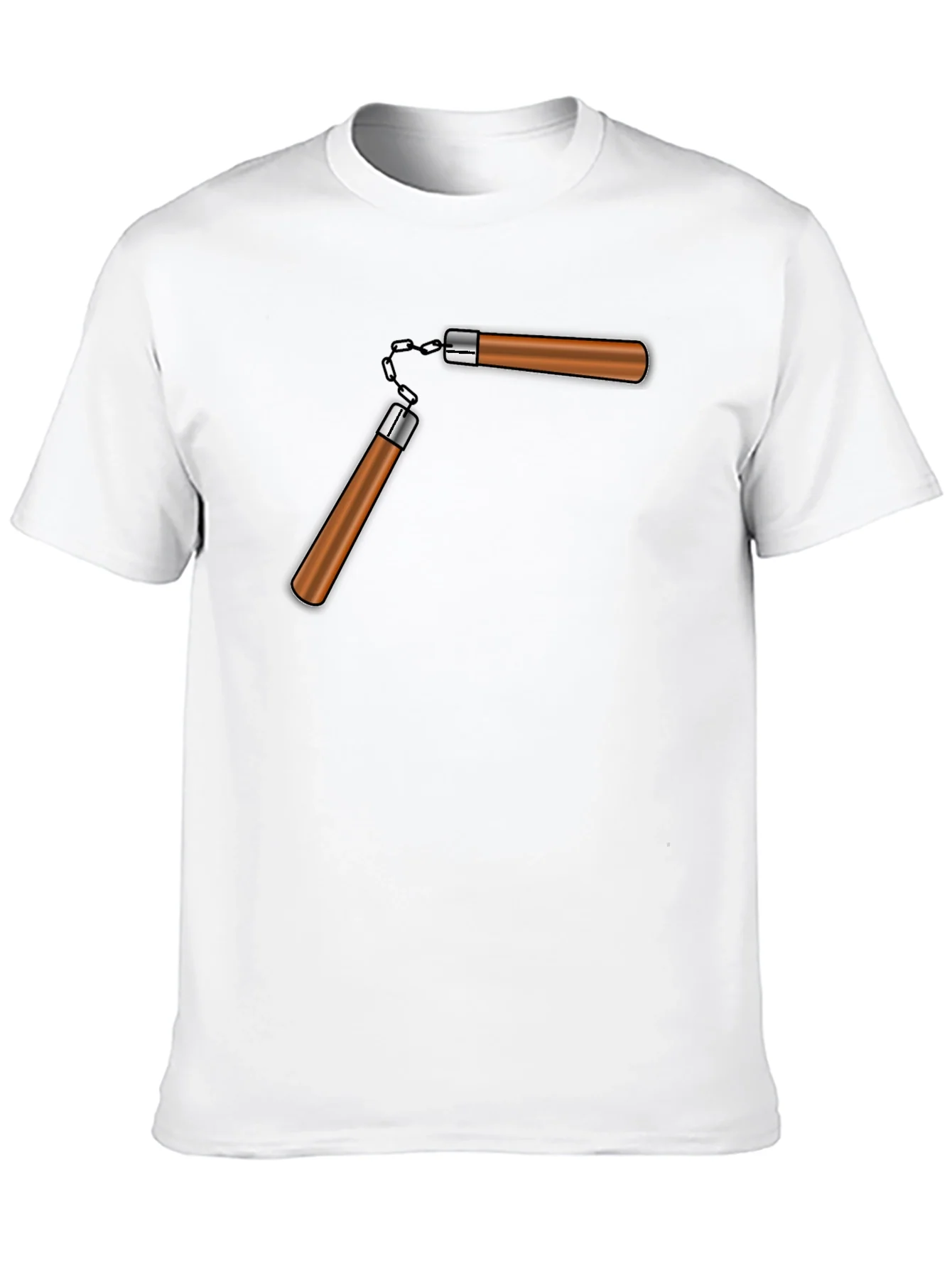 Camiseta Negra con Dise?o Nunchaku