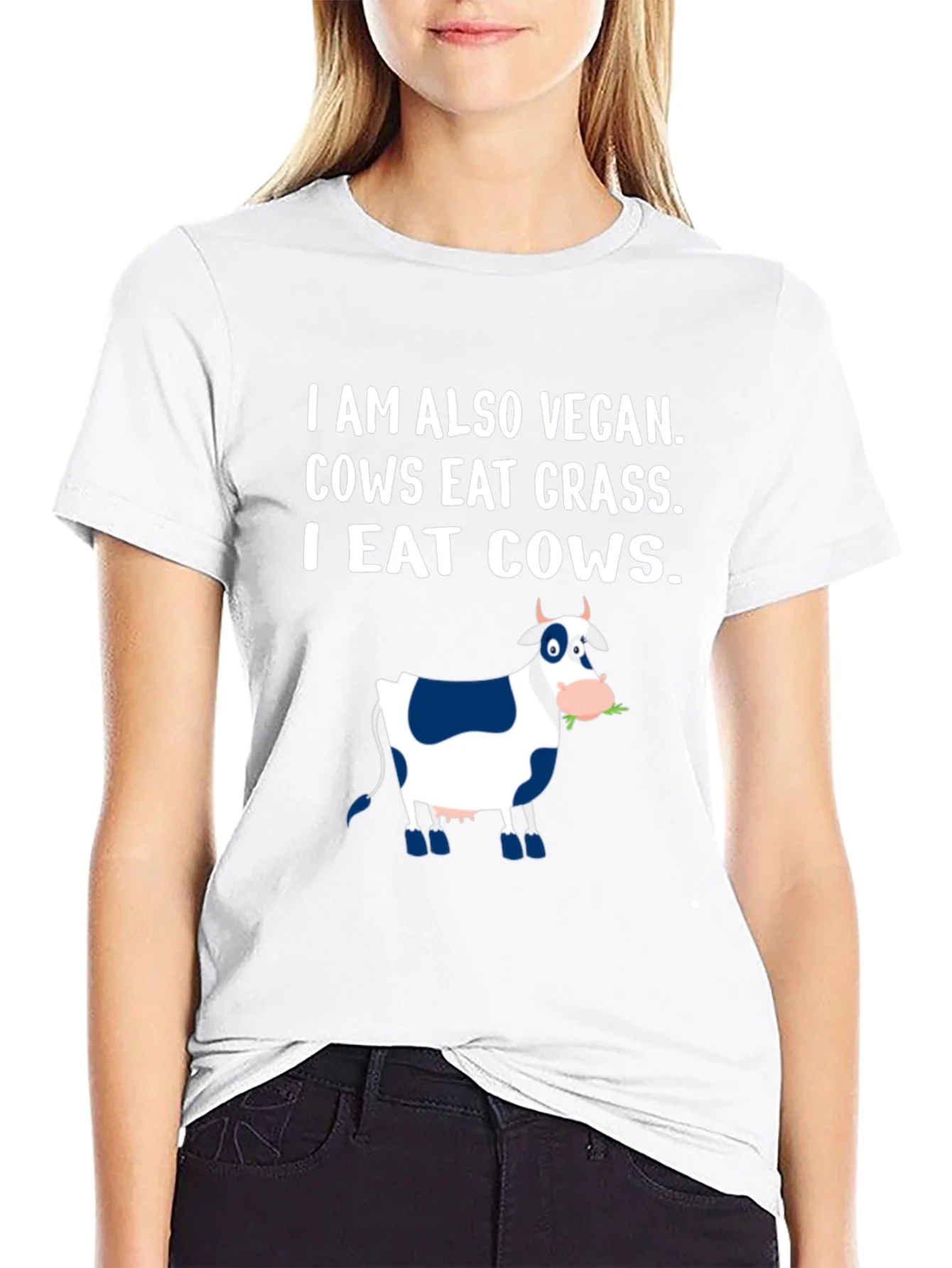 Camiseta Vegana Humor¨ªstica - Yo Tambi¨¦n Como Vacas
